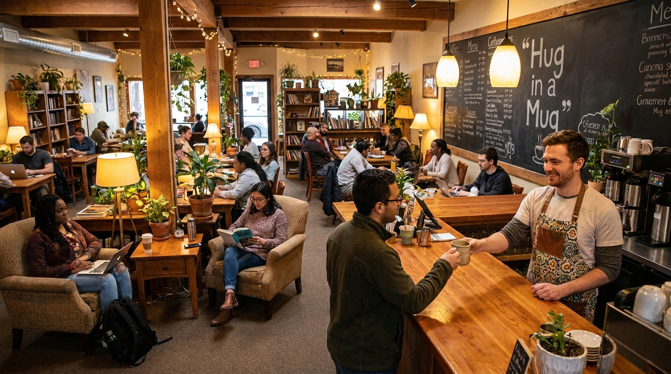 Cafe interior with barista serving 202605182103