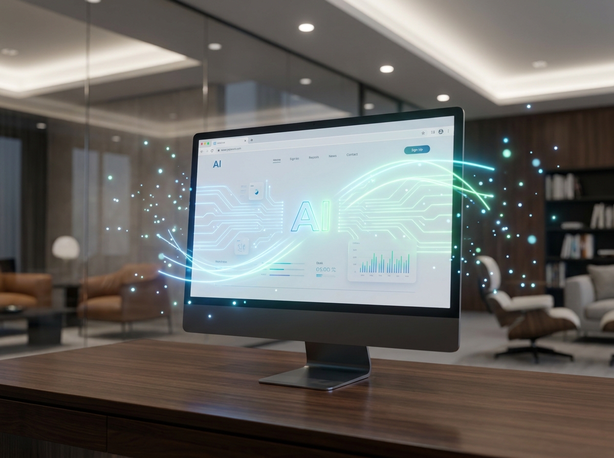 Website interface glowing AI enh… 202605131019