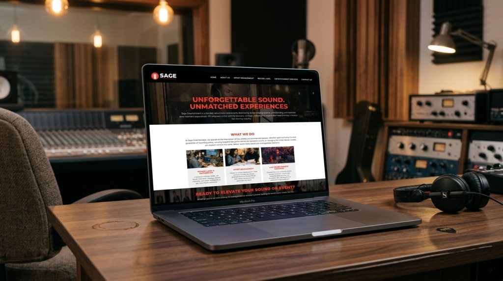 Laptop in music studio 202608311720