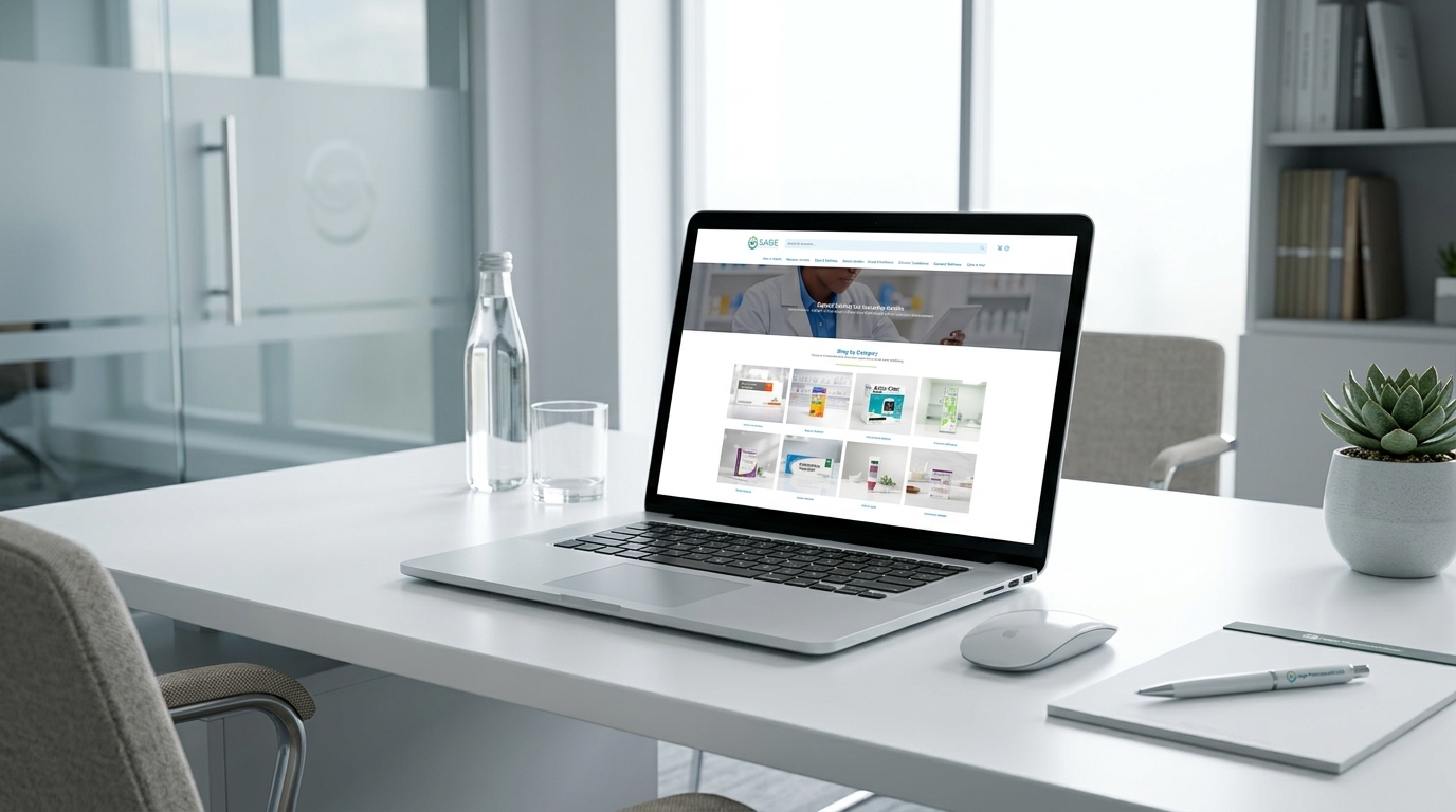 Laptop on modern office desk 202608311647